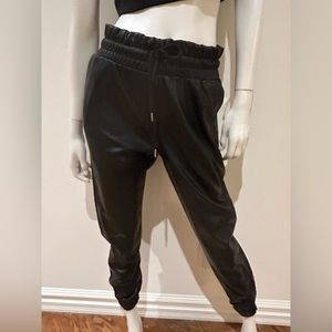 Vegan leather joggers